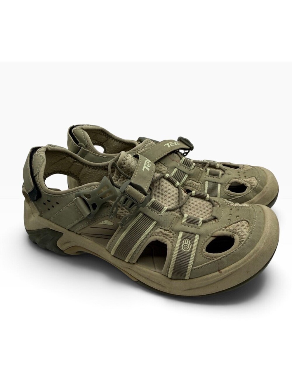 Teva Omnium Sandals Women’s US 9.5 Model #SN6148, Green/Tan